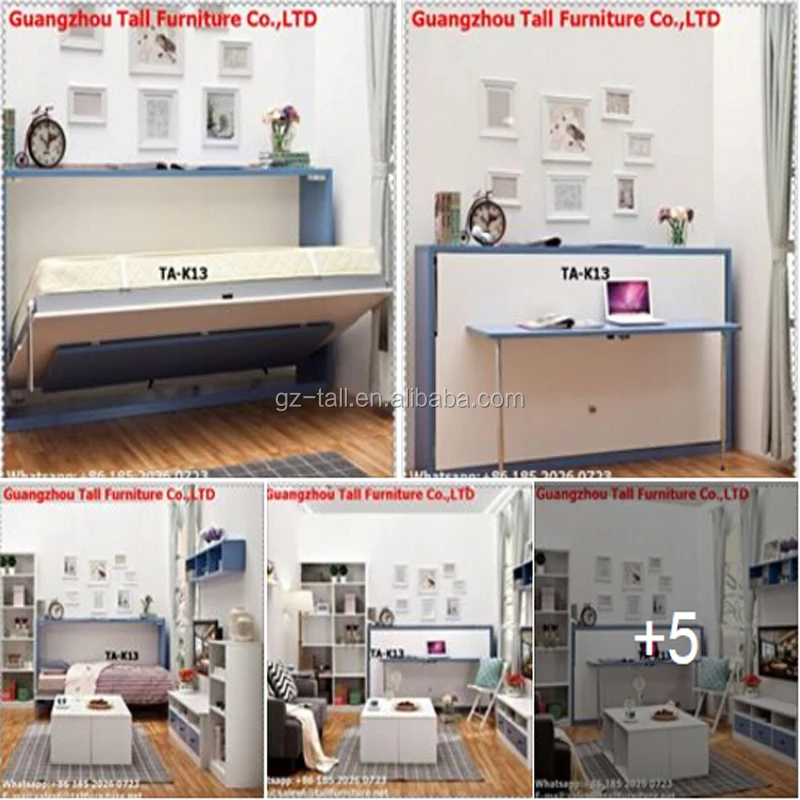 Смарт жилплощадь скрытая настенные кровать/мерфи кровать