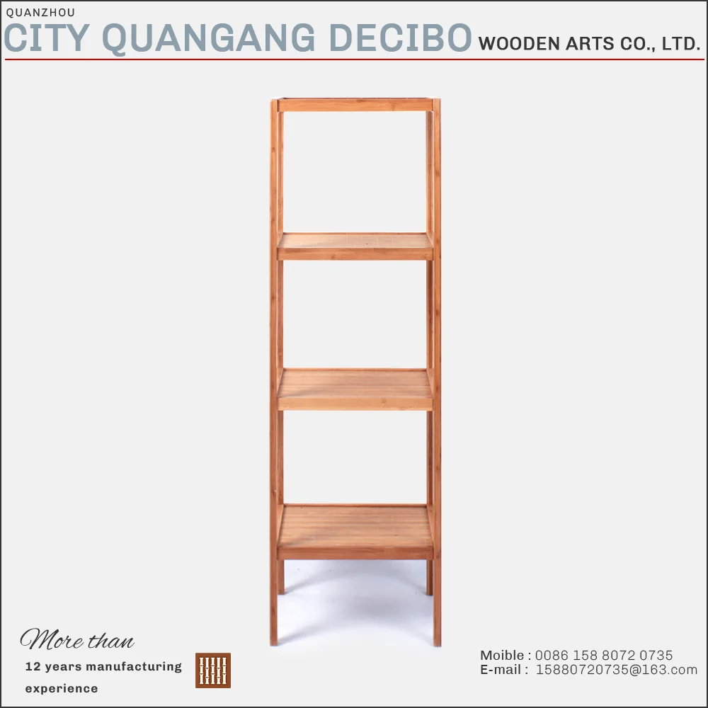 new item four tier standing bedside corner vegetable bamboo wood shelf rack storage