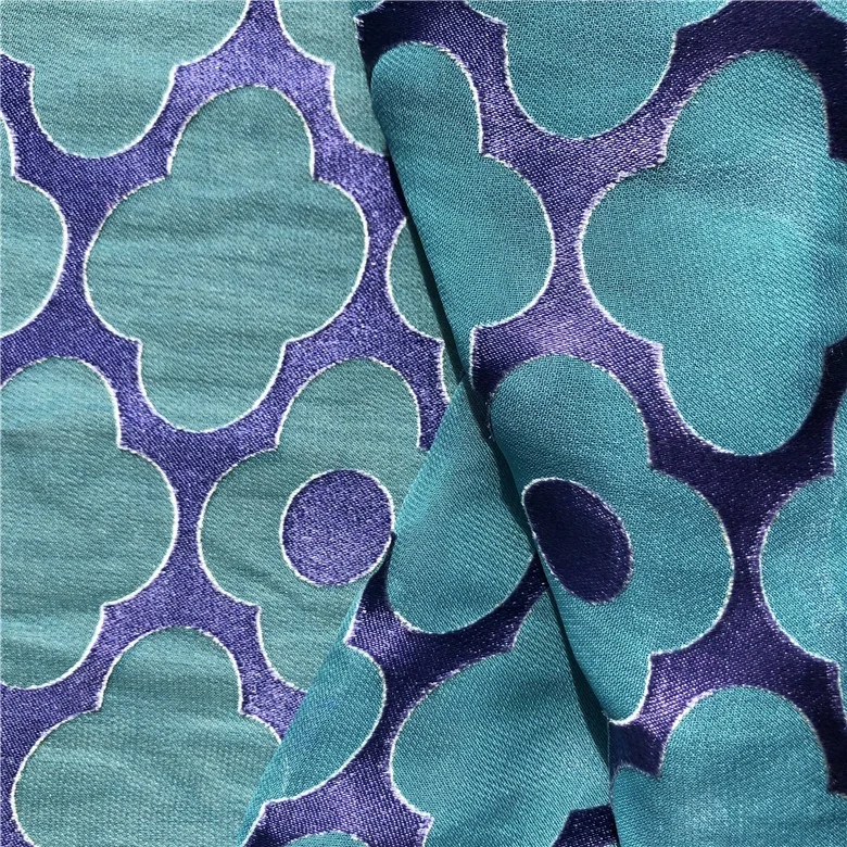 35% Silk 65% Viscose Silk Viscose Burnout Printed Fabric with Good Performance