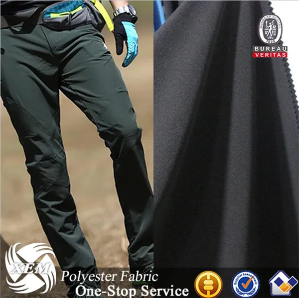 
Wholesale DWR Finish Waterproof Ripstop 90%Polyester 10%Spandex Fabric for Stretch Ski Pants 