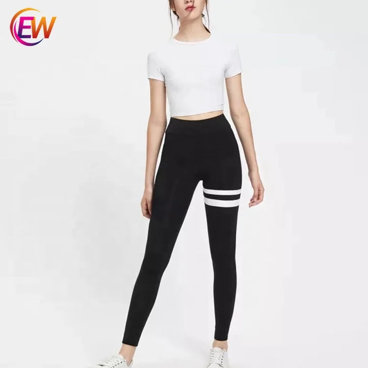 Best Selling Ladies Tights Asian Black And White Leggings