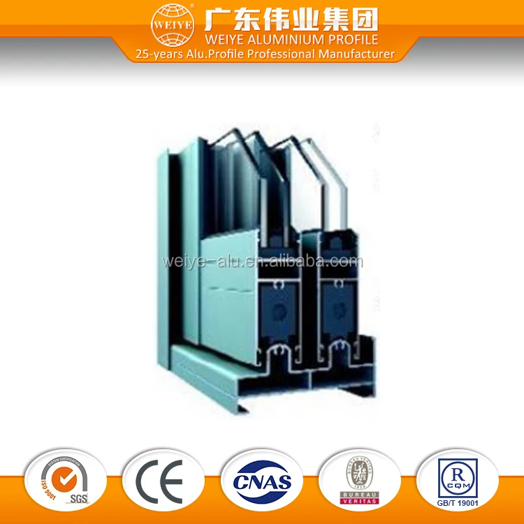 Aluminum alloy profile glass door and window frame profile