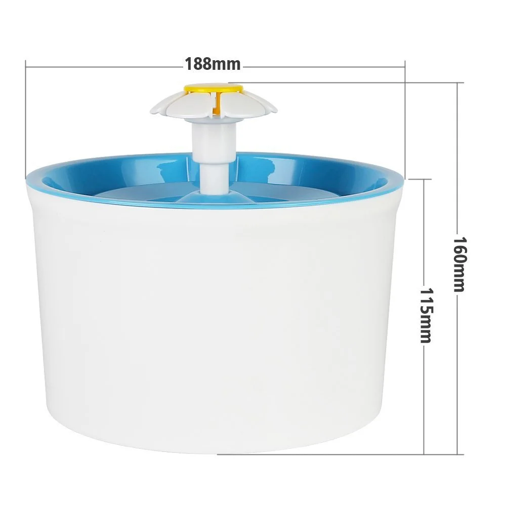 
1.6L Water Fountain Pet with Automatic Healthy Hygienic Water Dispenser Pet Drinking Fountain for Dogs, Cats, Little Pets 