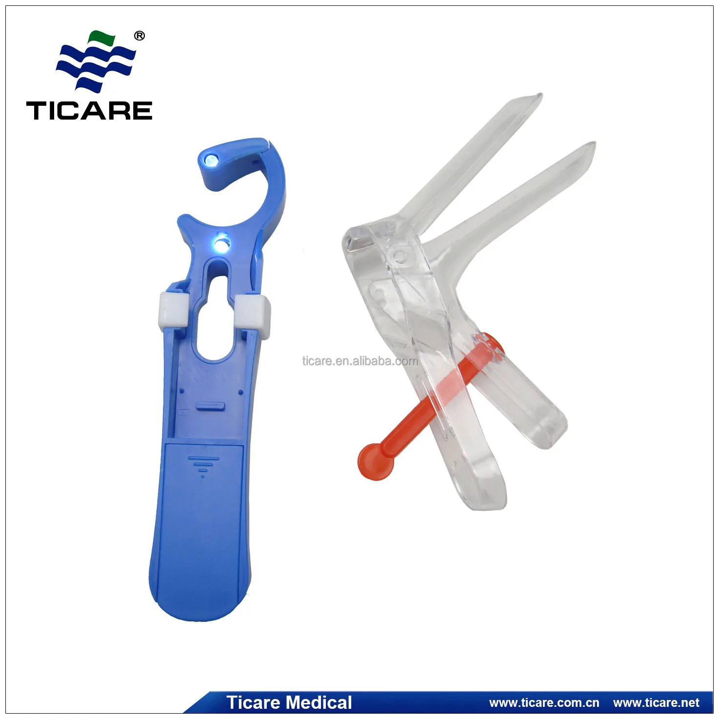 French Type Vaginal Speculum With Light Source