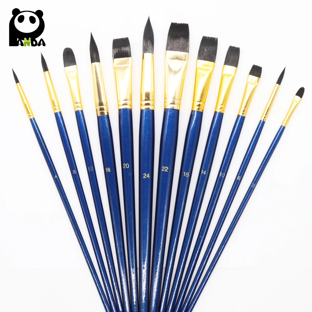 Paint Brushes Set 12 Miniature Brushes for Art Painting Watercolor Acrylic Paint oil Painting Artist Brush