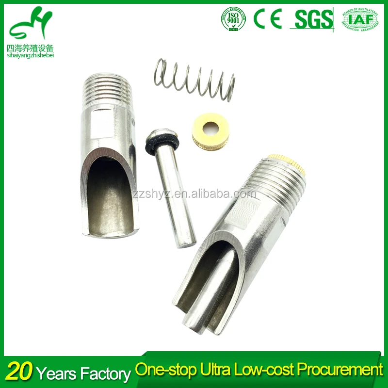 Оптовая продажа Нержавеющей Стали Воды Свинья Ниппельные Поилки Для Свиней Сельскохозяйственное Оборудование