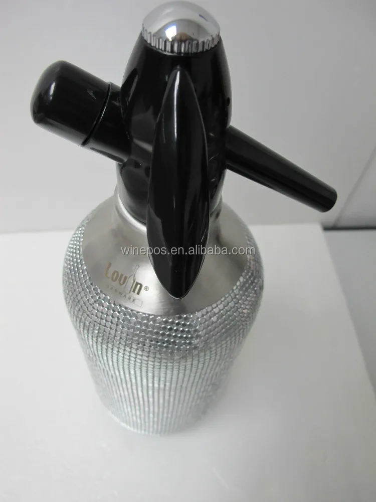 classic soda siphon with mesh, glass soda sifon soda drinks maker