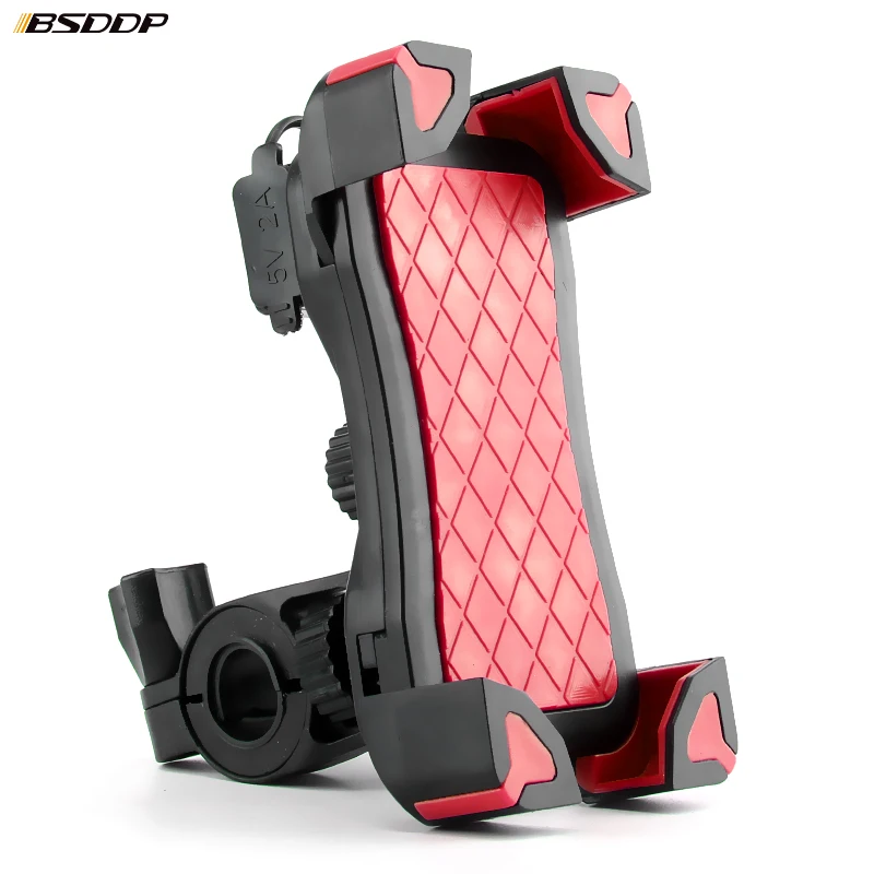 RH-G0109 USB Charger Phone Holder Bike Motorcycle Bike Universal Bicycle Mobile Cell Phone Mount Gps Stand Handlebar Socket