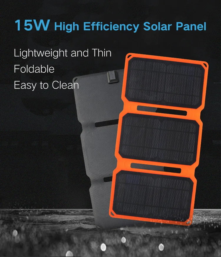 Customized Mini Solar Panel 15W 3A Solar Charger 5V External Battery Solar Panel System  For Outdoor Camera