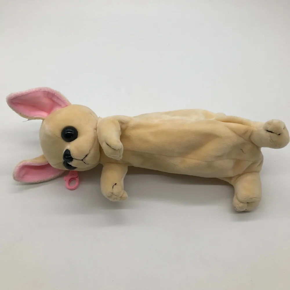 
Plush Animal School Pencil Bags Plush Dog shape plush pencil case 