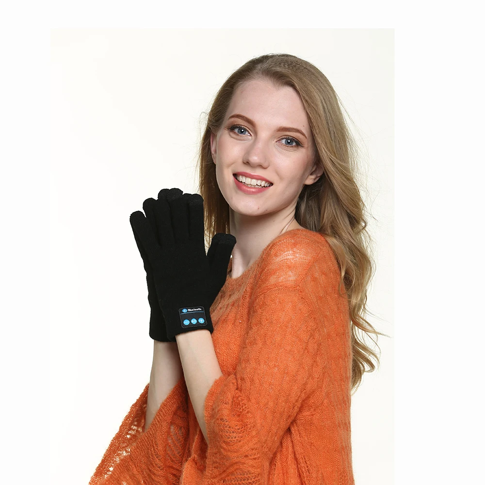 
Hottest 2018 Christmas Gift Fashion Musical Warm Gloves Speaker Touch Screen Smart Glove Wireless Connect Gloves 