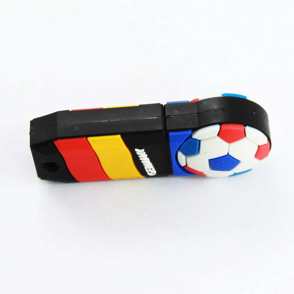 2D 3D  custom pvc rubber football shape support usb 2.0 3.0 usb flash drive rocket thumb drive 16gb