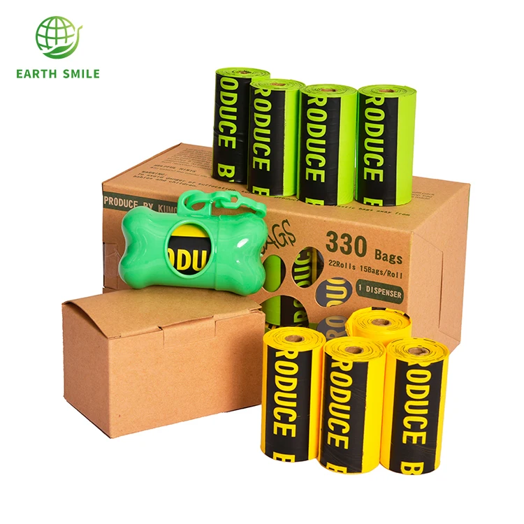 Leak Proof Disposable Certified Compostable Dog Waste Poop Bags That is 100% Biodegradable Bags