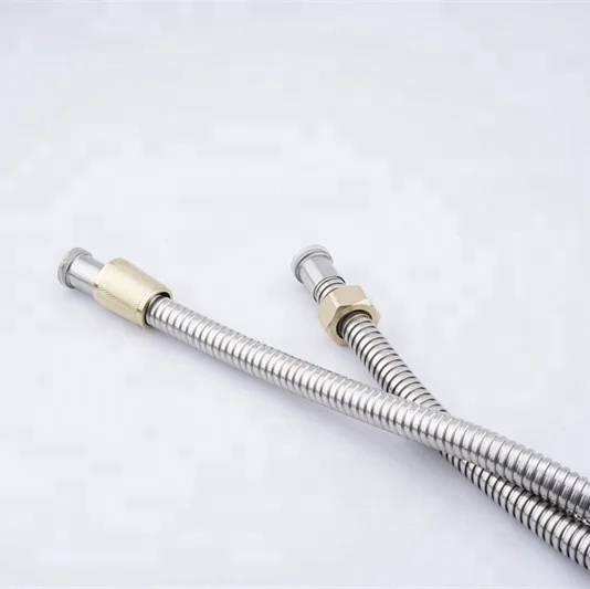 
2019 304 Stainless Steel Flexible Shower Hose Metal extender Water Hose With Connector 