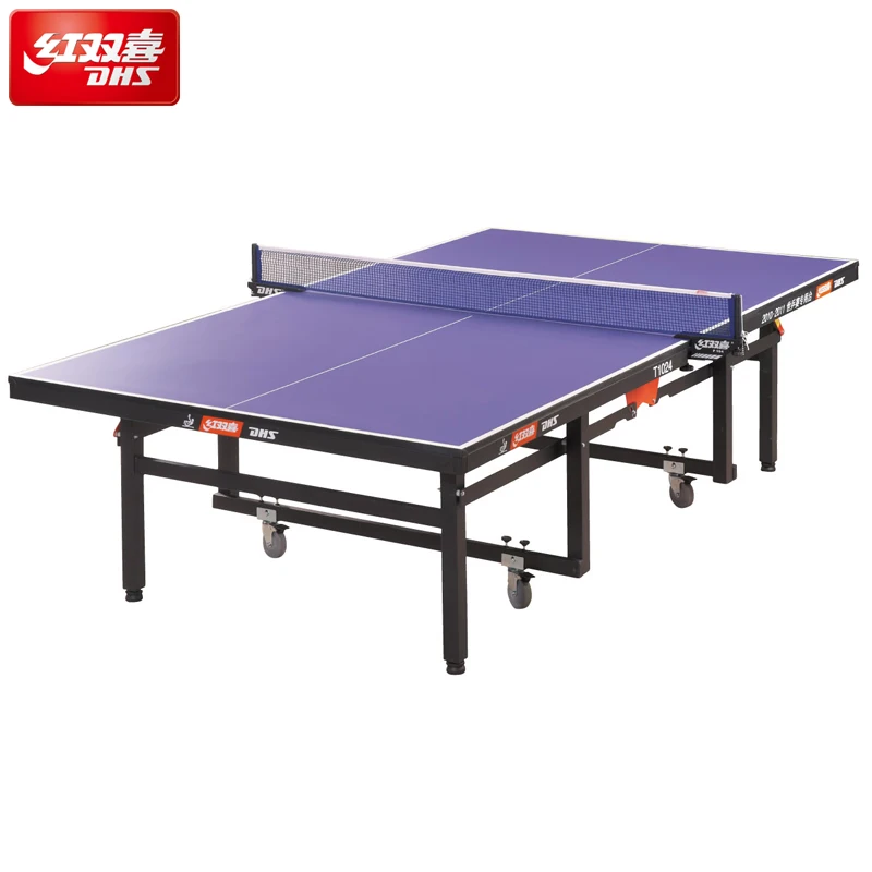 
T1024 25mm ittf approved professional moveable and foldable DHS indoor pingpong table tennis table 