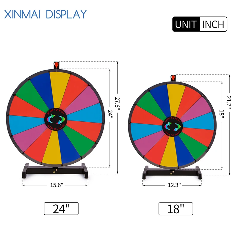 18inch 24 inch Spin to Win Dry Erase Prize Wheel with Special Sections