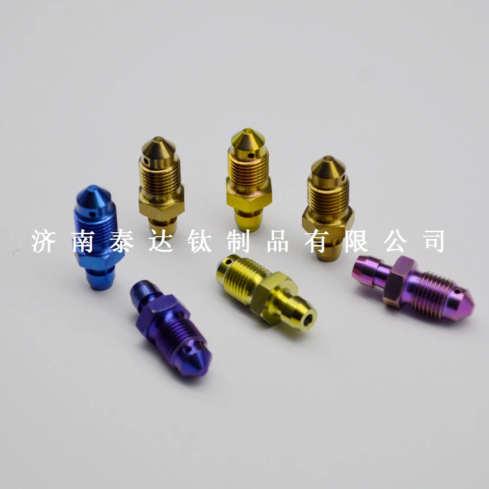Jntitanti Custom High Performance Gr.5 Titanium Alloy Ti-6Al-4V Bleed Bolts Bleed Screw Titanium Nipple