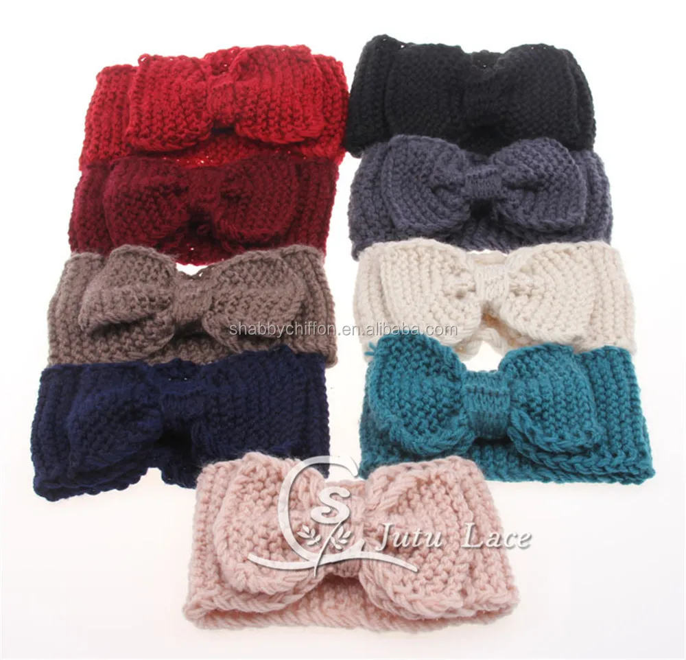 
Women Bow Headband ear warmers crochet headwrap Wholesale- Top-selling Women Headwrap 