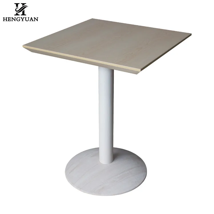 Simple style restaurant square one-legged dining table for sale