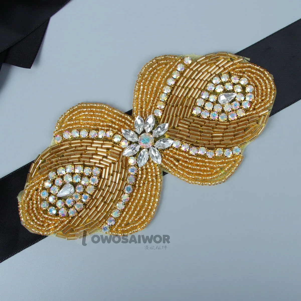 wedding sash diamante rhinestone flower personalize wedding dress belt colorful bead