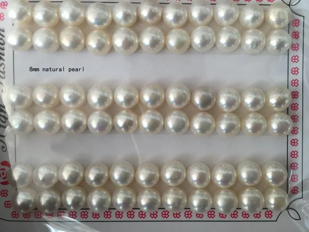 Wholesale White Freshwater Pearls Half drilled Button Pearls