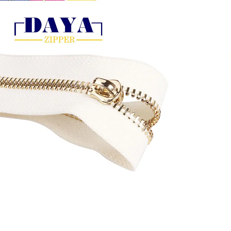 5# Y shape teeth gold/nickel end open OME length fashion luxury zipper