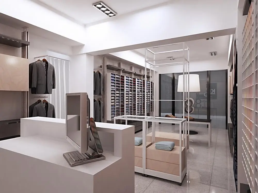 
fashionable garment shop interior design/ store fixtures display 