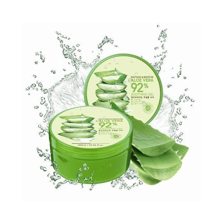 
High Quality Oil Control Repairing Smoothing Moisture 92% After Sun Organic Soothing Private Label Aloe Vera Gel 
