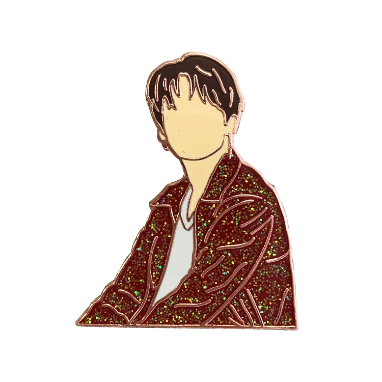  Корейский kpop BTS jungkook розовое золото твердая эмаль блеск