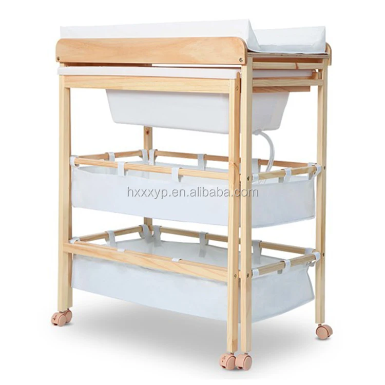 Wholesale cheap wooden baby diaper changing table
