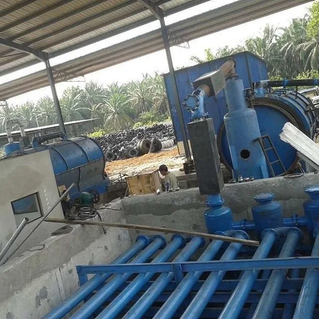 Continuous scrap tyre recycling to oil machine pyrolysis plant