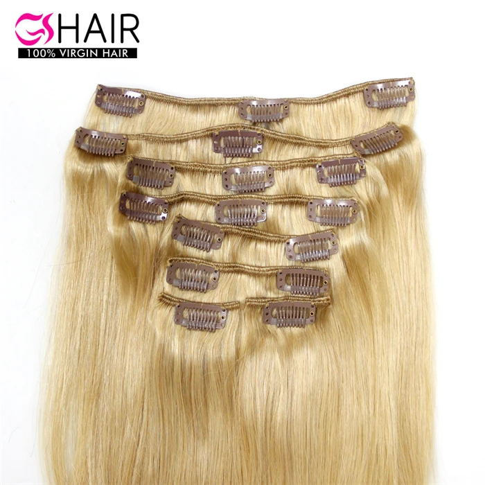 Different types 613 blonde brown clip in colored human hair extensions,clip in hair extension 100% human hair