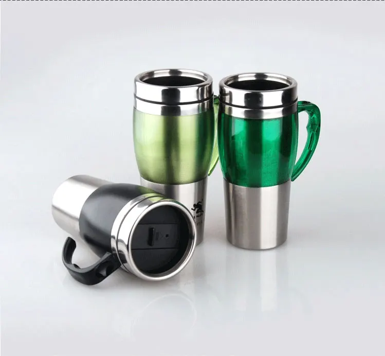 400ml brand car electric kettle double layer stainless steel sealed USB heating cup boiled water /eggs 10 minutes fast heating