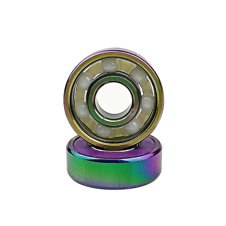 608RS Rainbow Titanium Ceramic Bearing for skateboard longboard scooter