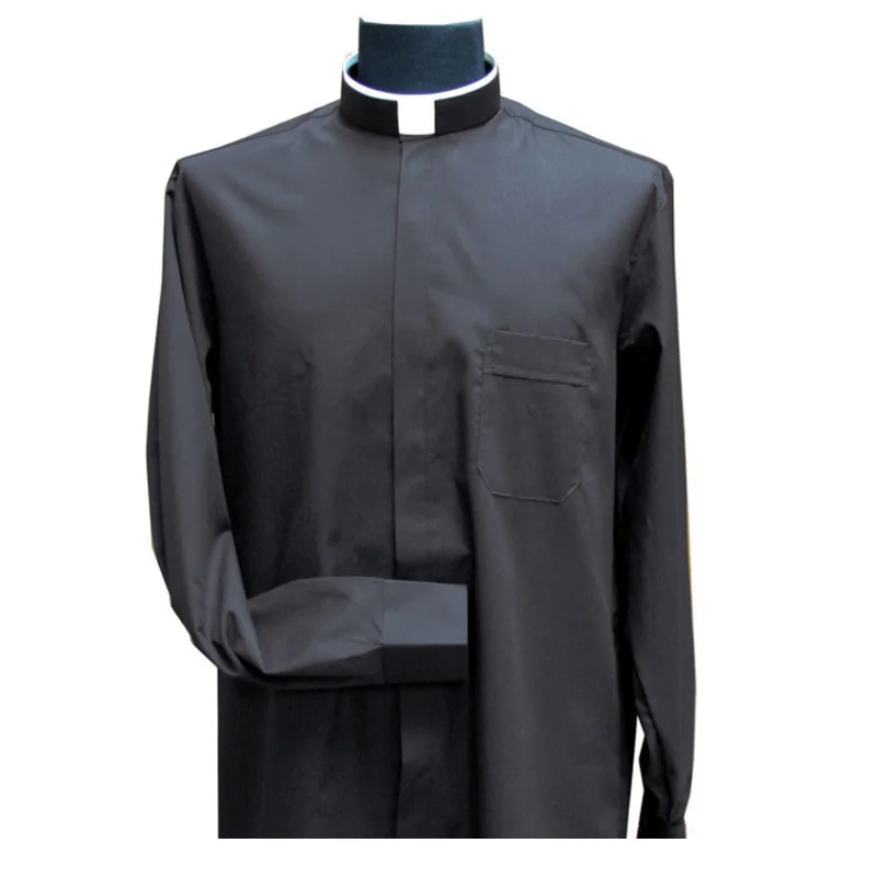 Church Shirts-Men/Women Long Sleeve Tab Clergy Shirt