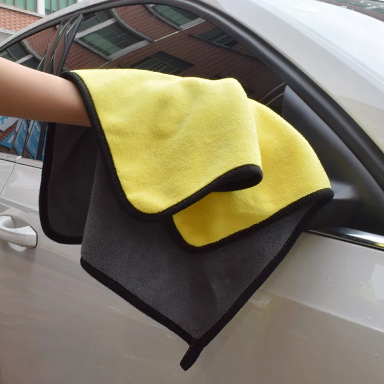 Amazon Hot Sales 100% Microfiber Car Cleaning Towel Coral Fleece Car Wash Towel Coral Velvet Terry Towel