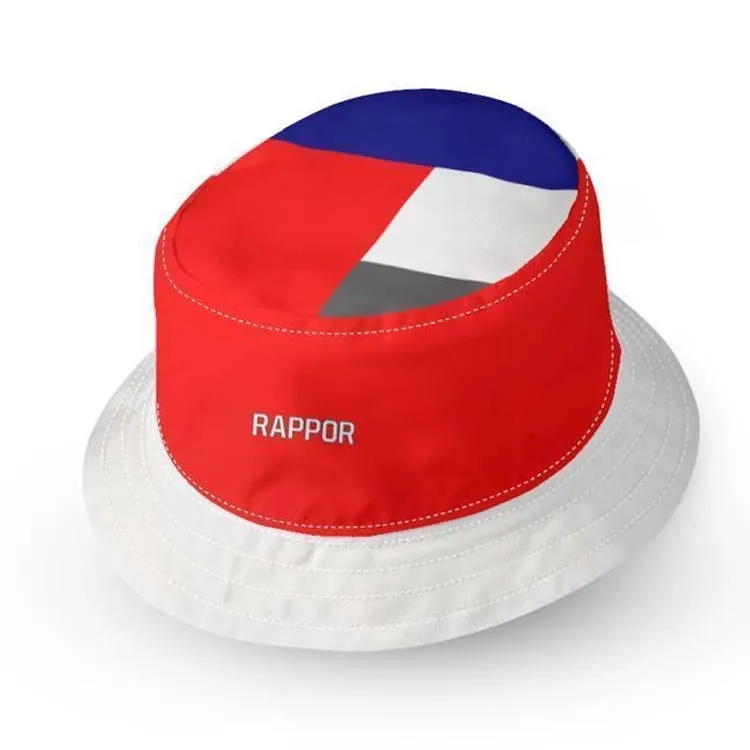 2020 White Custom print Bucket hat with embroidery logo