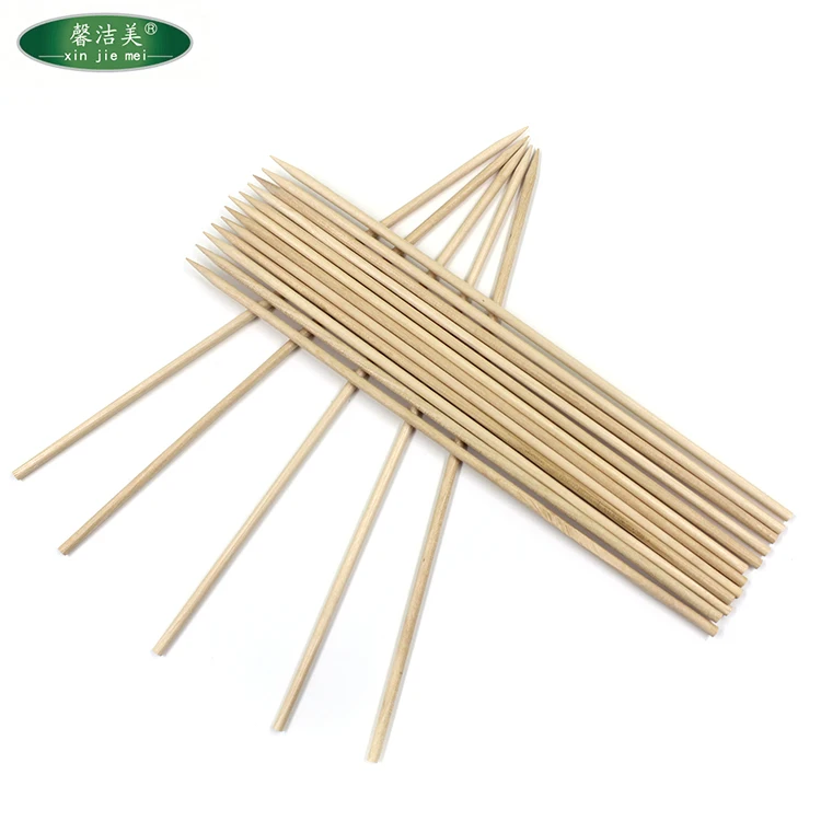 Custom flat round bamboo bbq skewer sticks massage kit for sale