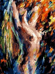 New Design Dimly visible nude women oil abstract Decorative hanging Painting by numbers Diy Digital Oil Painting with Frame