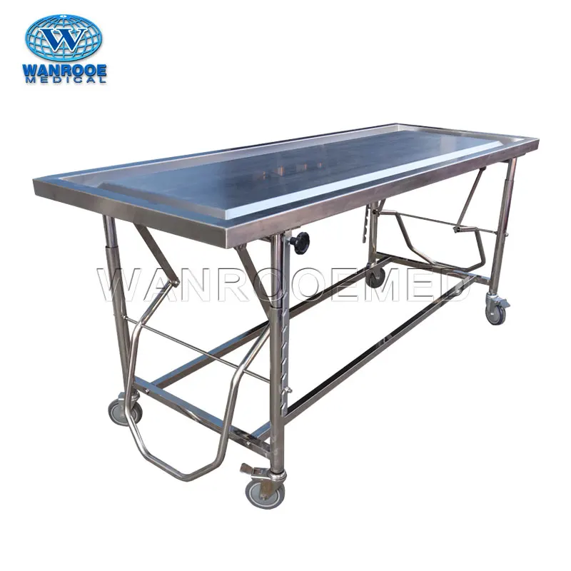 GA205 Adjustable Funeral Mortuary Embalming Table Medical Dissect Corpse Autopsy Table