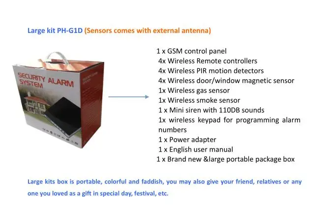 Механическая Беспроводная электронная домашняя охранная сигнализация система охранной сигнализации с тревожная кнопка PH-G1
