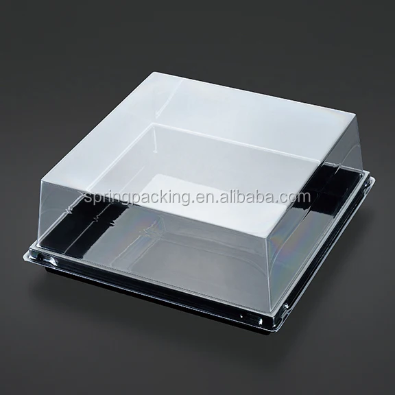 
ISO22000 Audit Square Dome Food Container Plastic Cake Boxes 