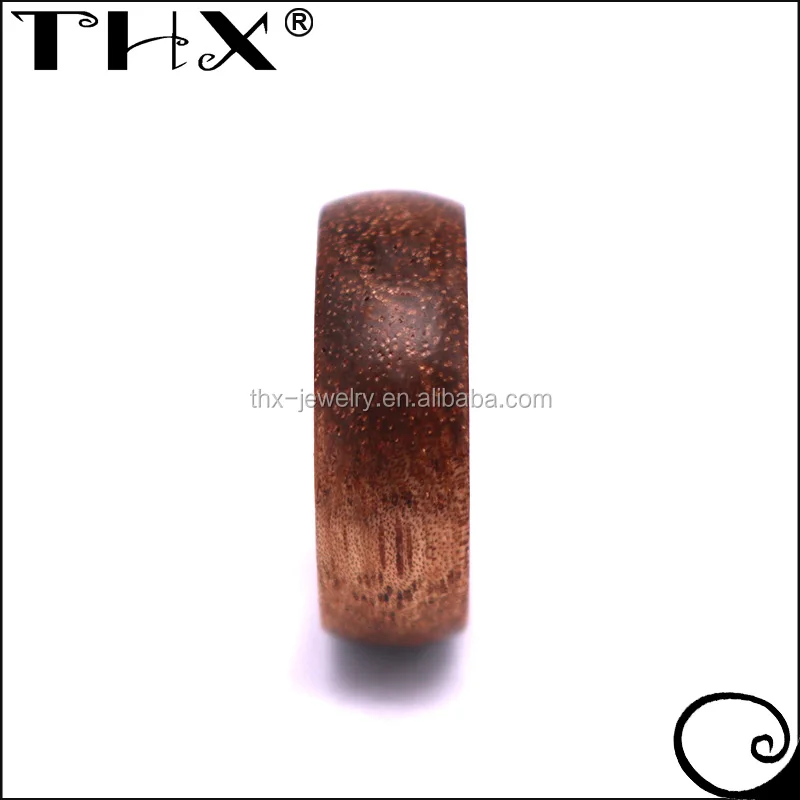 
Domed 8MM Comfort Fit Hawaiian Koa Wood Bands Wedding Rings,Natural Koa Wood Jewelry 