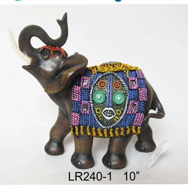Gorgeous polyresin indian elephant decoration