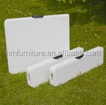 Hot selling  180cm folding in half beer table set with 2 bench
