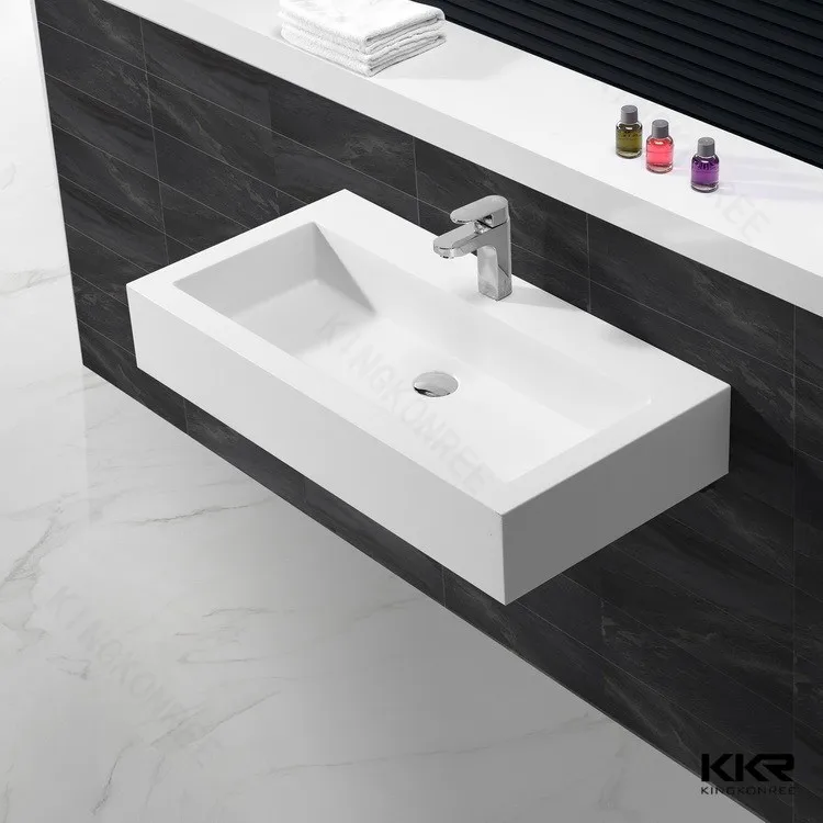 Раковина/раковина современного дизайна с твердой поверхностью для ванной комнаты