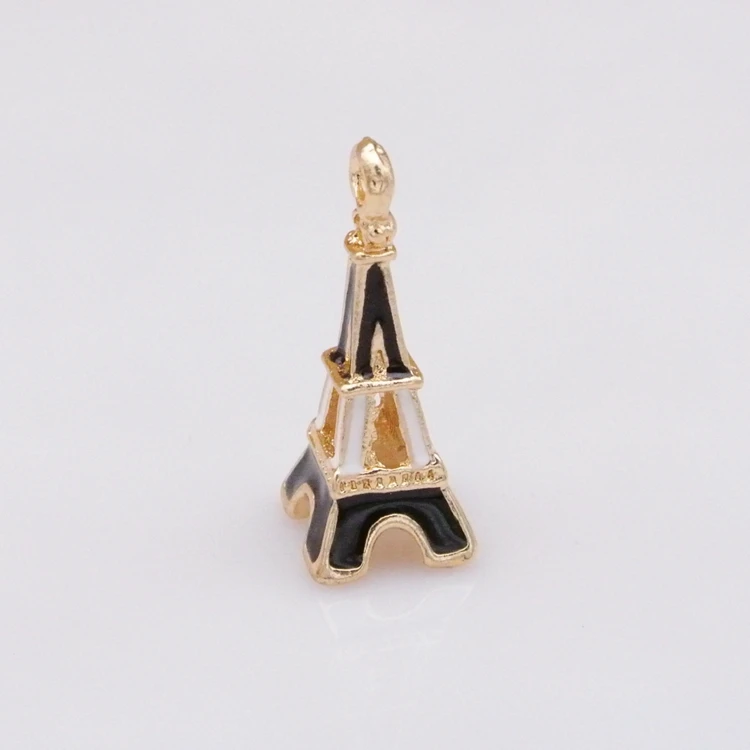 2021 New product custom enamel charms eiffel tower charm