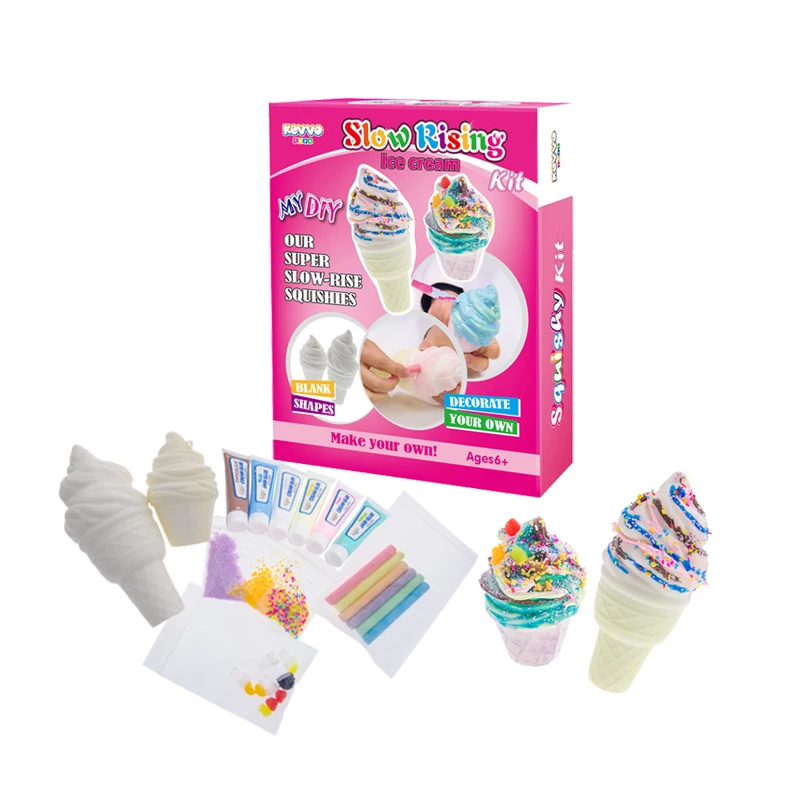 Factory Sale Custom Toys DIY Colorful Ice Cream Stress Relief Toy Squishy Slow Rising Kawaii Toys