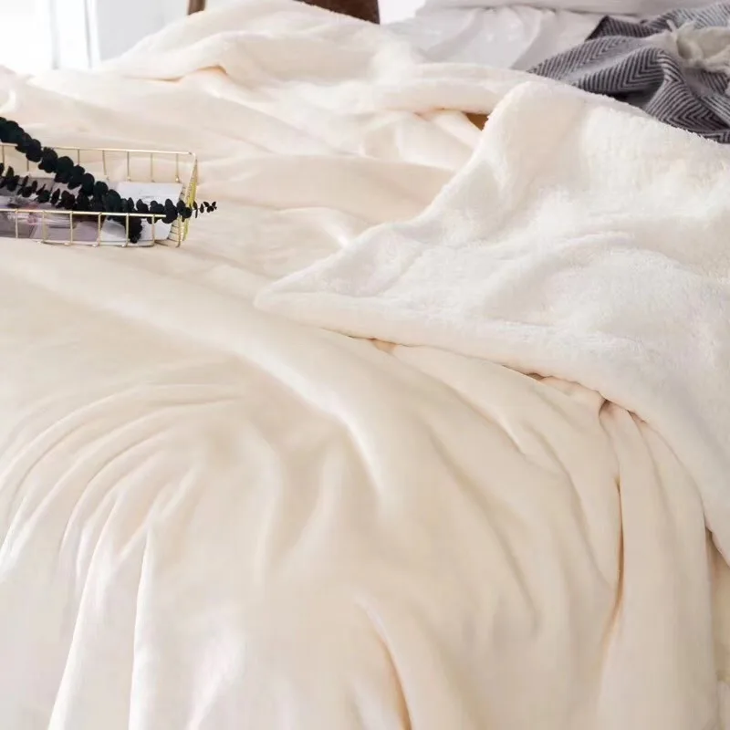 luxury Double lamb wool blanket