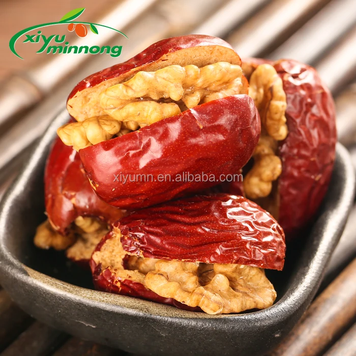 Xinjiang hotan red dated with wensu walnut kernel